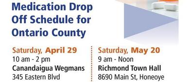 Medication Drop Off Schedule for Ontario County